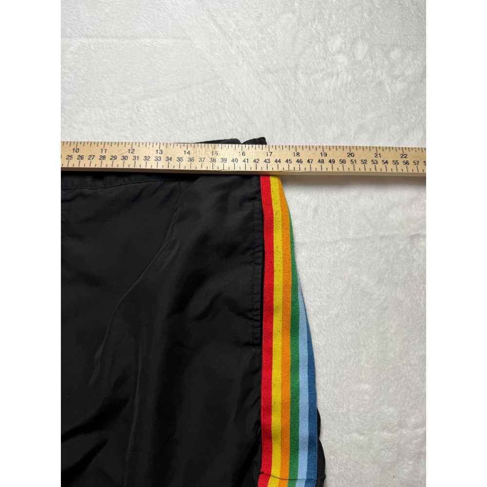 Palm Angels Mens Black Rainbow Stripe Swim Shorts Trunks Made in Italy Size XL - Picture 6 of 7